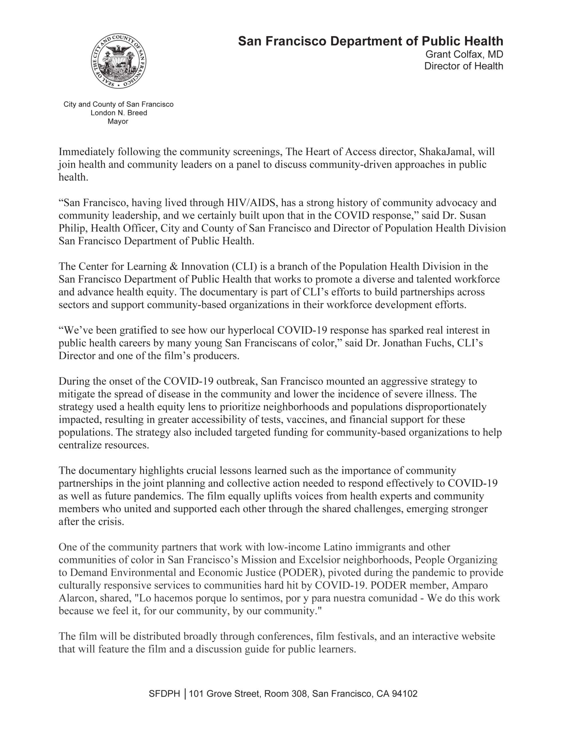 Heart of Access Press Release Page 2